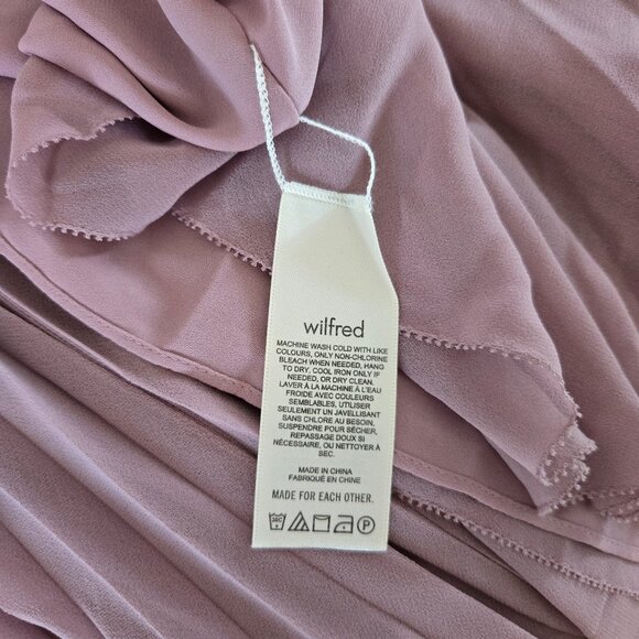 Aritzia Mauve Pleated Midi Skirt - Picture 7 of 8